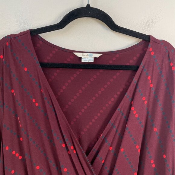 Boden Womens 12L Cressida Faux Wrap Dress 3/4 Sleeve Stretch V Neck Knee Length - Picture 9 of 10